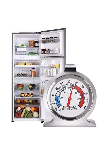 PUFO metal thermometer for refrigerator, freezer or cold rooms, range -20°C / + 80°C