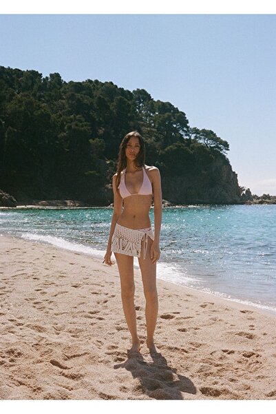 MANGO Woman Tokalı Delikli Bikini Üstü