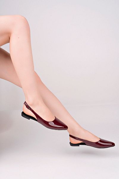 epaavm Back Open Burgundy Women's Shoes