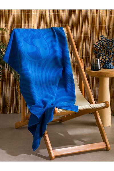 LC Waikiki Πετσέτα θαλάσσης Blue Boy 100% Βαμβάκι 70x140 cm