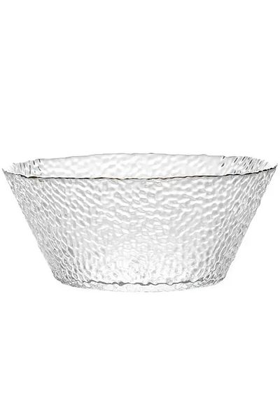 PUFO Bol elegant Pufo Glassy din sticlă pentru servirea salatei, fructelor, fursecurilor, 21 x 11 cm