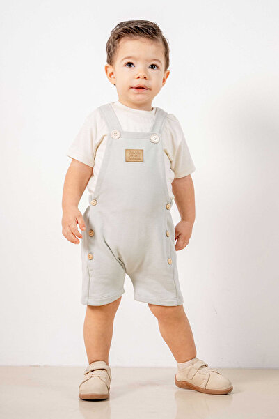 bombe Baby Girl Boy Khaki-Grey Bottom Top Double Set