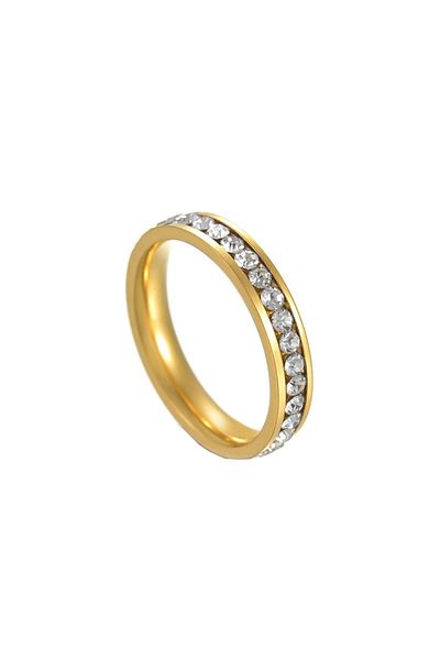 SIC MODA Thin and Elegant Stainless Steel Gold Ring 5086