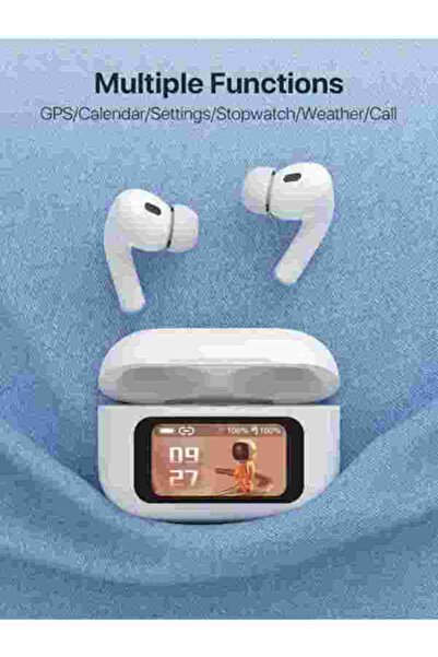 Zoom Plus سماعات أذن بلوتوث 5.4 لاسلكية بشاشة لمس LCD