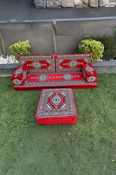 mdhomecarpet Şark Köşesi Minder Takımı | Yer , Sırt Minderi, Etnik Desen, Sal...