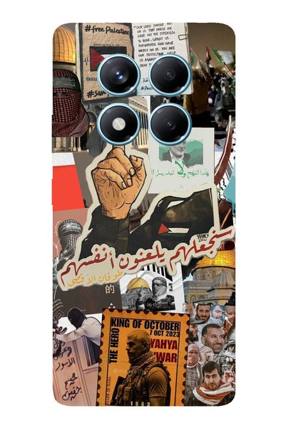 TechTree Redmi Note 14 Pro 4g Compatible Palestine Freedom Transparent Silico...