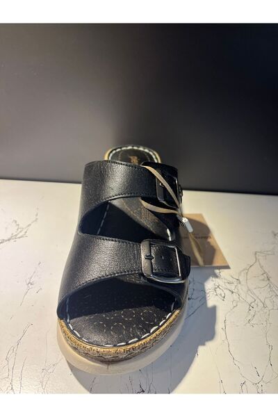 Pierre Cardin @ Pc-54802 Wedge Heel Genuine Leather Slippers