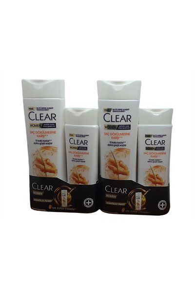 Clear Women's Hair Loss Against Dandruff Shampoo 350 ml +180 ml X 2 Pcs