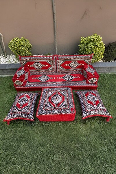 mdhomecarpet Şark Köşesi Minder Takımı | Yer , Sırt Minderi, Etnik Desen, Sal...
