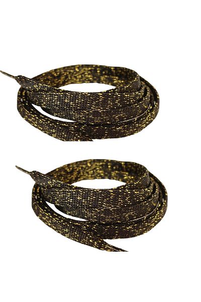 Mawrond 120 Cm, Flat Shiny, Gold or Silver Glitter Shoelaces, Sports Convers, Casual Laces