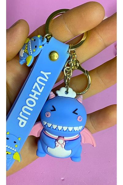 nss sky rock 3D Luxury Large Size Cute Baby Dinosaur Silicone Keychain and Bag Accessory