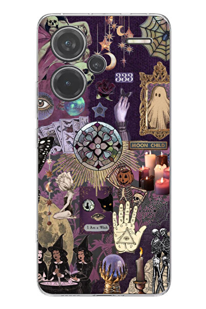TechTree Redmi Note 13 PRO PLUS 5G Uyumlu Hallowen Cadılar Astroloji Şeffaf S...