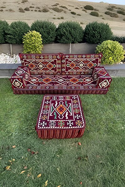 mdhomecarpet Şark Köşesi Minder Takımı | Yer , Sırt Minderi, Etnik Desen, Sal...