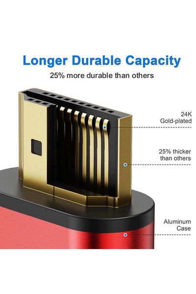 Generic HDMI 8K Cable 1.5M - HDTV Premium 2.0 - 24K Gold Plated Connector, Aluminum-Alloy High Speed