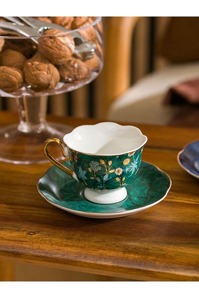 LC Waikiki Lcw Home Printed 2-Person Porcelain Coffee Cup Set (S5)