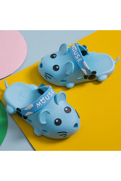 Superbaby Papuci din cauciuc pentru baietei - Soricelul albastru
