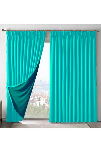 MebelPort Curtain Κουρτίνα Dauble Blackout Dimming Single Wing 1x3 Αμερικάνικη κουρτίνα με μπαταρία