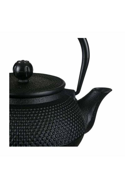 PUFO Fierbător din fontă cu infuzor, 600 ml, negru