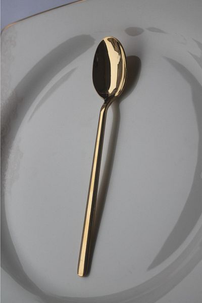 DMR LİFE طقم شوكة حلوى من Rüya Gold (6 ملاعق حلوى + 6 شوك حلوى)