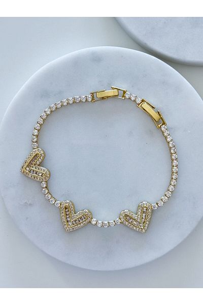 CHARMLUCKY Steel Heart Waterway Bracelet