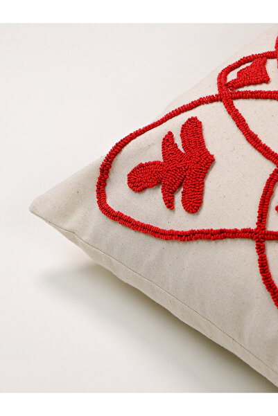 Galia Tasarım Marrakech – Red Ethnic Pattern Punch Throw Pillow Cover - Rectangular