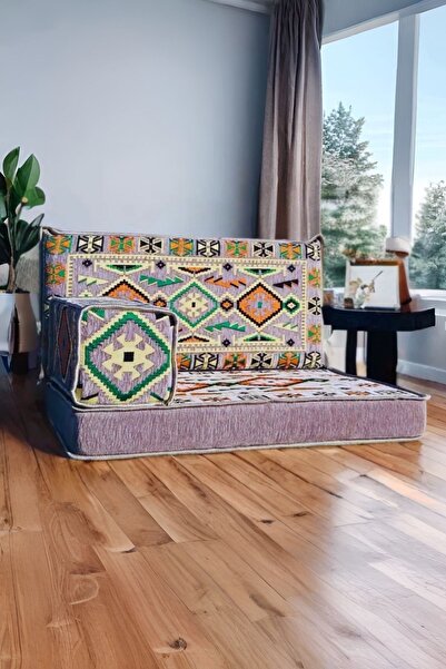 mdhomecarpet Şark Köşesi Minder Takımı | Yer , Sırt Minderi, Etnik Desen, Sal...