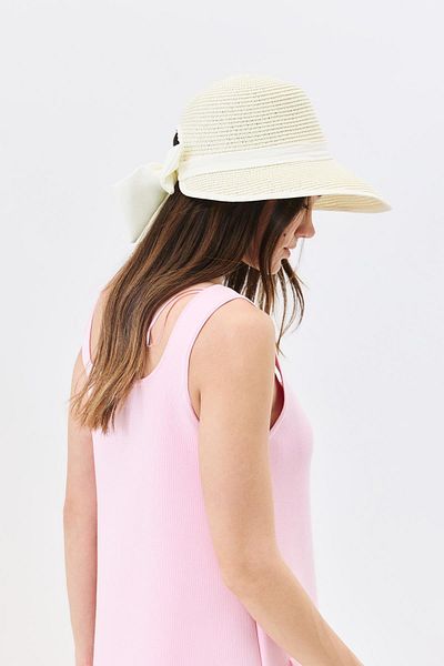 C&City Visor Straw Beach Hat Y25730-27 Cream