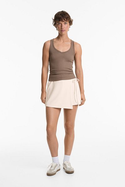 Oysho Sleeveless V-neck top with cotton and modal