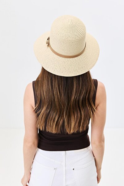 C&City Straw Beach Hat Y25730-18 Beige