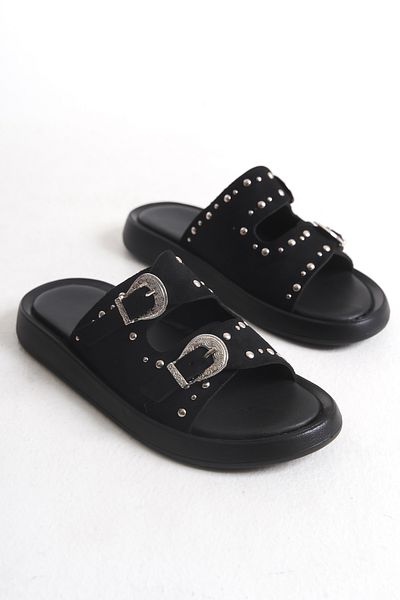 Liza Shoes Doris Women's Double Belted Troc Slippers A003-K804
