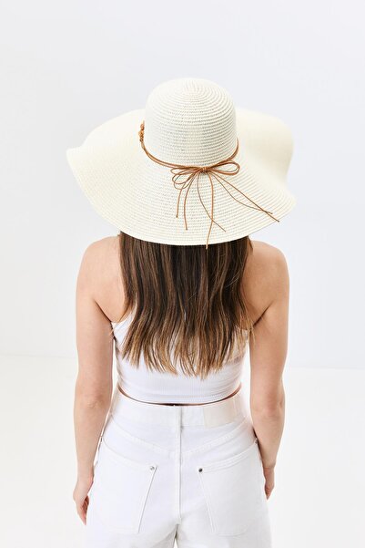 C&City Wide Brim Straw Beach Hat Y25730-12 Cream