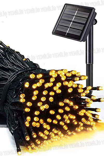 Yenilig 10m 100 LED Solar Gün Işığı Dış Mekan Aydınlatma – 8 Fonksiyonlu Siya...
