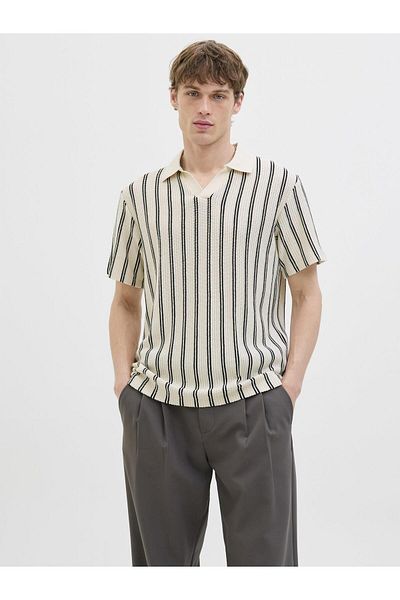 Jack & Jones JPRBLUHARRY SS SPLIT NECK POLO ΑΝΟΙΧΤΟ ΜΠΕΖ