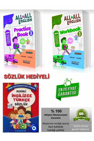 yuka yayıncılık 3.sınıf Pratik Ingilizce Workbook 3 Kitap Kolay İngilizce Kit...