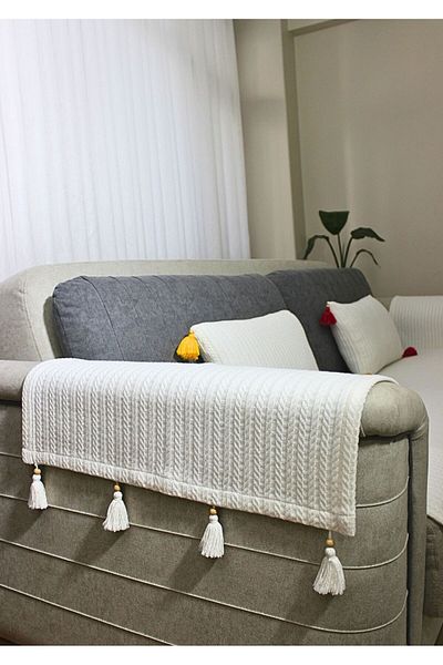 ARVA Decorative Cotton Tufted Sofa Side Cover 2-Pack