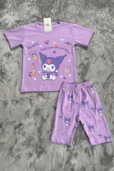 NEWKİDS Printed Capri Girl's Suit