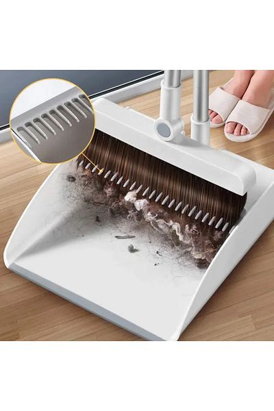 EVİMA Professional Luxury Dust Pan Set with Foldable Comb