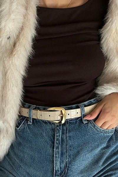 keisy حزام ويندي بإبزيم ذهبي