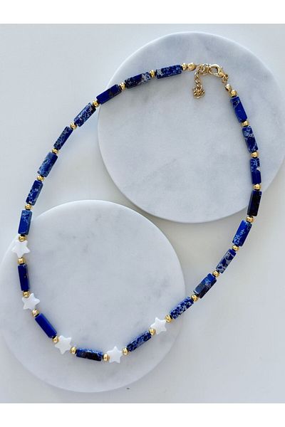 CHARMLUCKY Lapis-Star Necklace