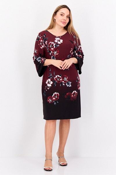 Carmen Marc Valvo Women Floral Print Midi Dress, Multicolor
