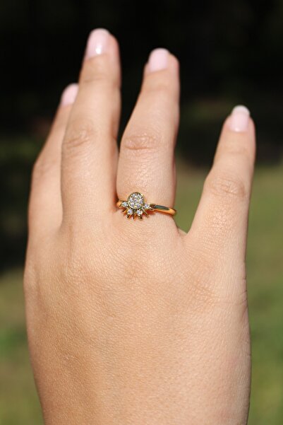 MODA Ayarlanabilir Gold Güneş Detaylı Yüzük