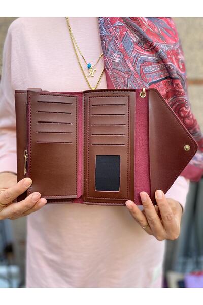 H&D COLLECTİON Wallet Hand Portfolio Bag with Ankle Strap, Coin Compartment, Phone Compartment