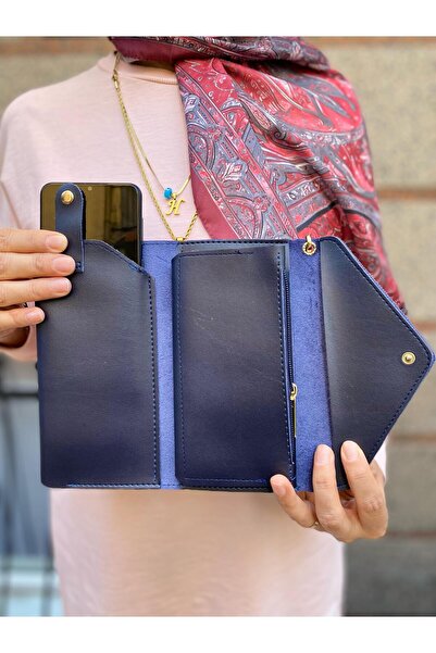 H&D COLLECTİON Poșetă portofoliu de mână cu curea la gleznă, compartiment pen...