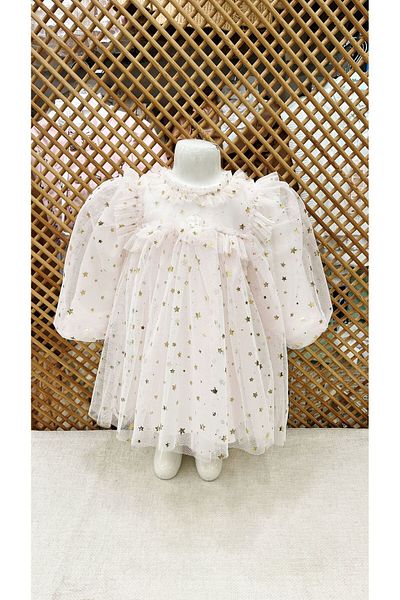 Babydola Baby Girl Star Tulle Birthday and Party Dress