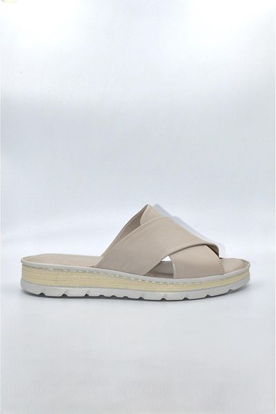 Biocomfort Women's Mink Genuine Leather Summer Slippers - (Drn-488)