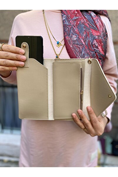 H&D COLLECTİON Poșetă portofoliu de mână cu curea la gleznă, compartiment pen...