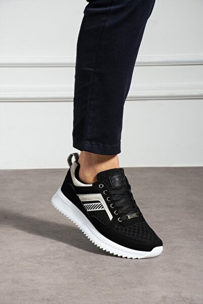 L.A Polo Yüksek Tabanlı Siyah buz Erkek Sneaker