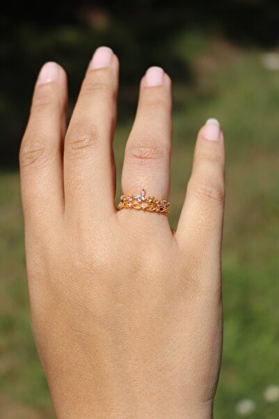 MODEL Ayarlanabilir Gold Taç Yüzük