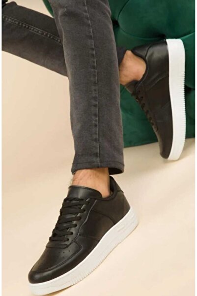 KING SEZAR Casual ανδρικά μαύρα λευκά αθλητικά παπούτσια με κορδόνια Άνετα δι...