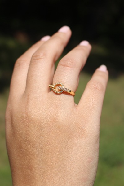 MODEL Ayarlanabilir Gold Düğüm Yüzük